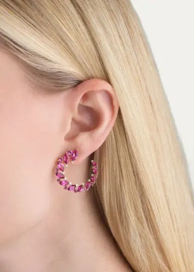 Emily P. Wheeler Pollack 18K Yellow Gold, Tourmaline & 0.33 TCW Diamond Earrings | Thumbnail 2