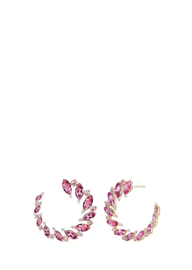 Pollack 18K Yellow Gold, Tourmaline & 0.33 TCW Diamond Earrings