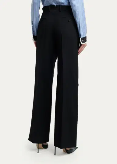 Tom Ford Wool Grain De Poudre Slanted Straight-Leg Pants | Thumbnail 3