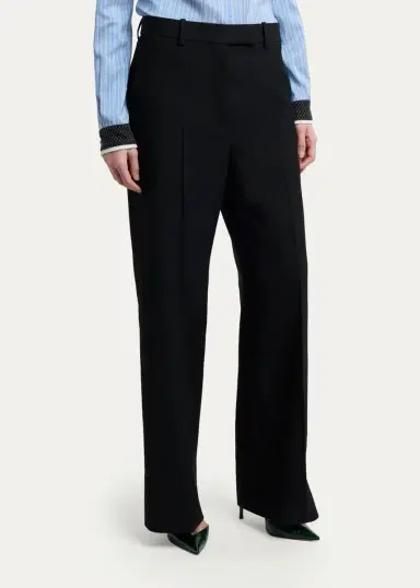 Tom Ford Wool Grain De Poudre Slanted Straight-Leg Pants | Thumbnail 4
