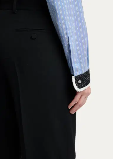 Tom Ford Wool Grain De Poudre Slanted Straight-Leg Pants | Thumbnail 5