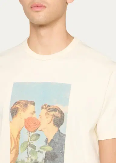 JW Anderson Men's Kissing Graphic Cotton T-Shirt | Thumbnail 5