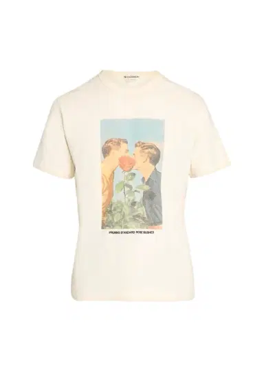 JW Anderson Men's Kissing Graphic Cotton T-Shirt | Thumbnail 1