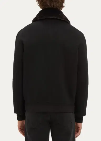 Gabriela Hearst James Faux-Fur Collar Cashmere Bomber Jacket | Thumbnail 3 Gabriela Hearst James Faux-Fur Collar Cashmere Bomber Jacket | Thumbnail 3