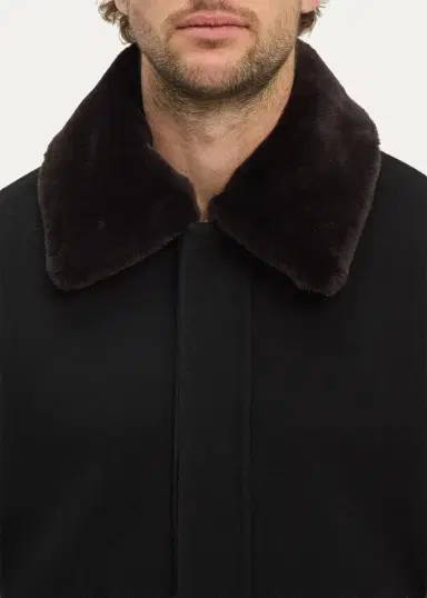 Gabriela Hearst James Faux-Fur Collar Cashmere Bomber Jacket | Thumbnail 5 Gabriela Hearst James Faux-Fur Collar Cashmere Bomber Jacket | Thumbnail 5