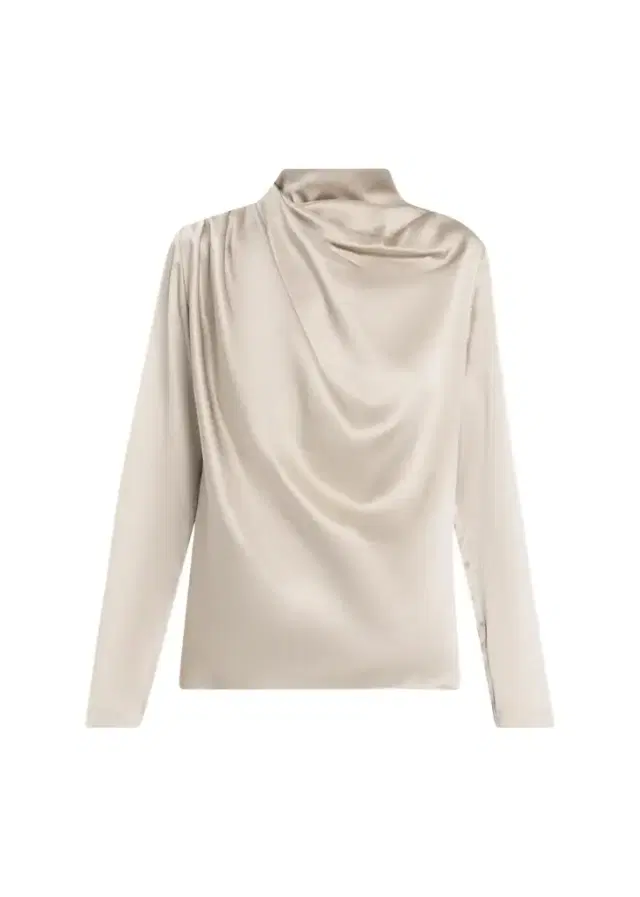 Sybil Draped Silk Long-Sleeve Top