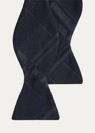Ralph Lauren Purple Label Men's Plaid Silk-Cashmere Bow Tie | Thumbnail 4 Ralph Lauren Purple Label Men's Plaid Silk-Cashmere Bow Tie | Thumbnail 4