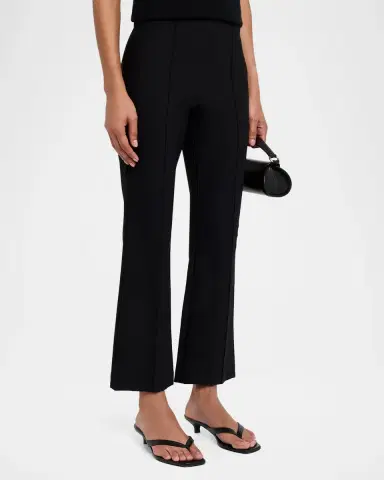 Vince Cropped Flare-Leg Pintuck Pants | Thumbnail 4 Vince Cropped Flare-Leg Pintuck Pants | Thumbnail 4