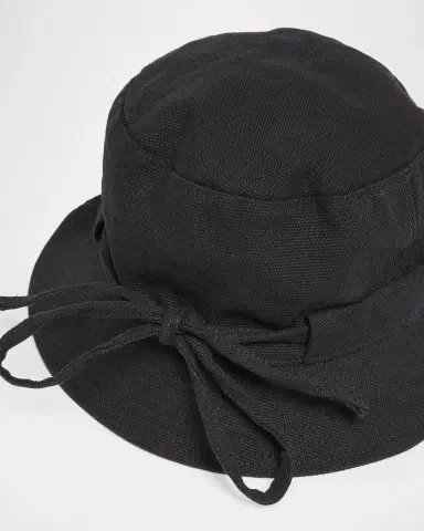 Jacquemus Men's Le Bob Gadjo Canvas Drawstring Bucket Hat | Thumbnail 2 Jacquemus Men's Le Bob Gadjo Canvas Drawstring Bucket Hat | Thumbnail 2