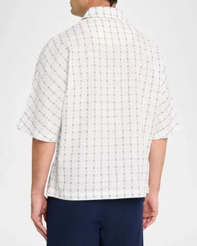 Maison Scotch Men's Check Loose-Fit Pocket Short-Sleeve Shirt | Thumbnail 3 Maison Scotch Men's Check Loose-Fit Pocket Short-Sleeve Shirt | Thumbnail 3