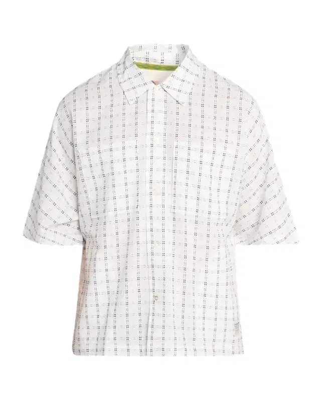 Maison Scotch Men's Check Loose-Fit Pocket Short-Sleeve Shirt