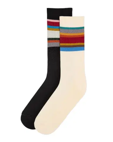 Paul Smith 2-Pack Signature Stripe Sporty Crew Socks | Thumbnail 1