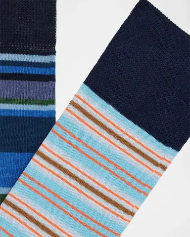Paul Smith 3-Pack Striped Cotton-Blend Socks | Thumbnail 2