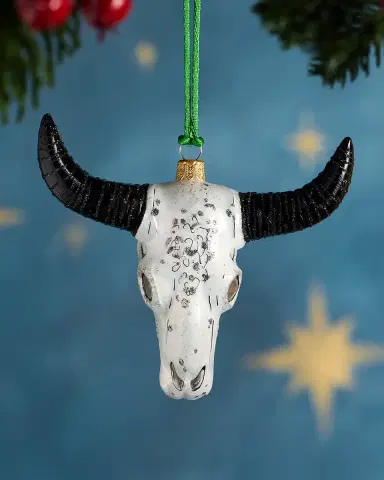 Exclusive Longhorn Skull Christmas Ornament | Thumbnail 1