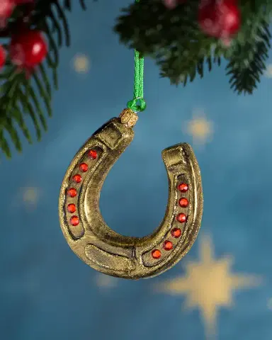Exclusive Horseshoe Christmas Ornament | Thumbnail 1