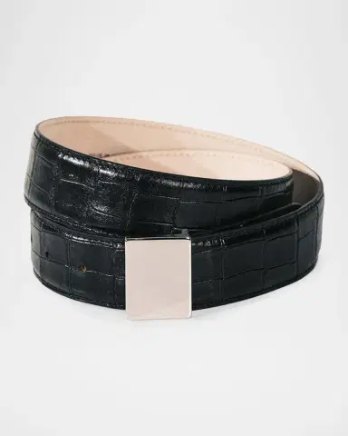 Déhanche Brandt Alligator-Embossed Leather Belt | Thumbnail 2 Déhanche Brandt Alligator-Embossed Leather Belt | Thumbnail 2