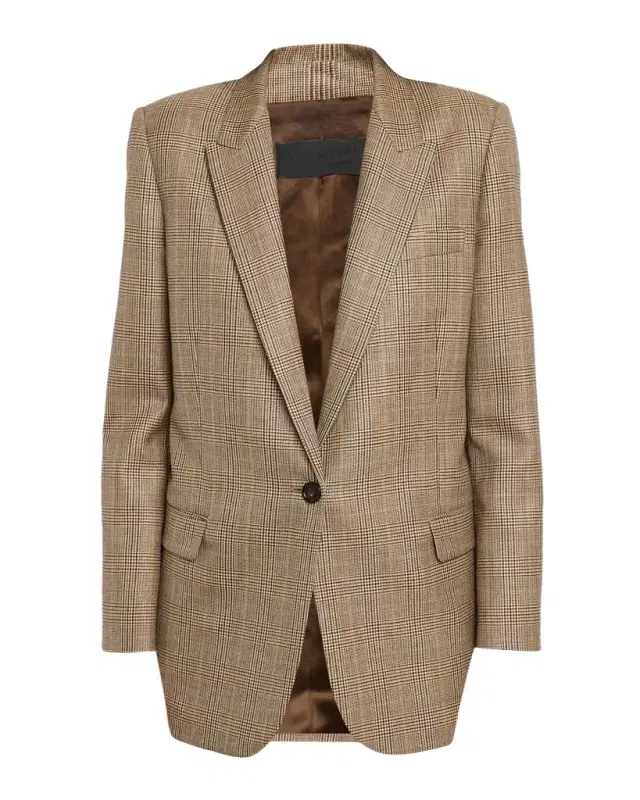 Bethany Prince Of Wales Check Wool Straight-Leg Pants Bethany Prince Of Wales Check Wool Straight-Leg Pants