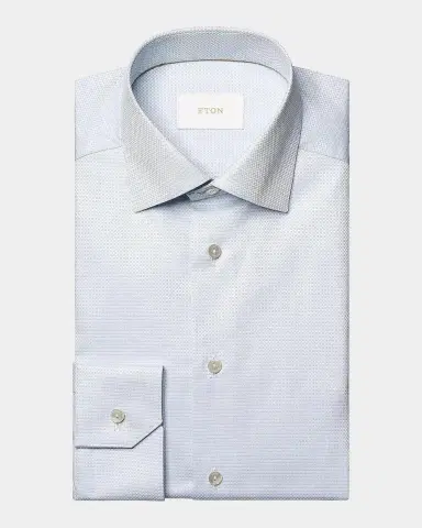 Eton Elevated Textured Cotton Slim-Fit Shirt | Thumbnail 5 Eton Elevated Textured Cotton Slim-Fit Shirt | Thumbnail 5