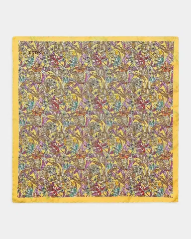 Eton Men's Tropical Floral Silk Pocket Square | Thumbnail 2 Eton Men's Tropical Floral Silk Pocket Square | Thumbnail 2