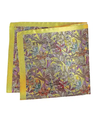 Eton Men's Tropical Floral Silk Pocket Square | Thumbnail 3 Eton Men's Tropical Floral Silk Pocket Square | Thumbnail 3