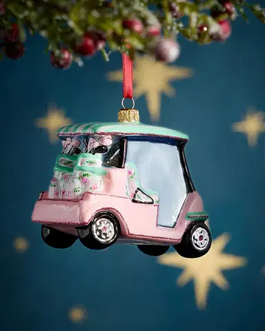 Exclusive Pastel Golf Cart Christmas Ornament | Thumbnail 2