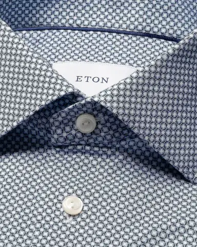 Eton Printed Stretch-Cotton Slim-Fit Shirt | Thumbnail 4 Eton Printed Stretch-Cotton Slim-Fit Shirt | Thumbnail 4