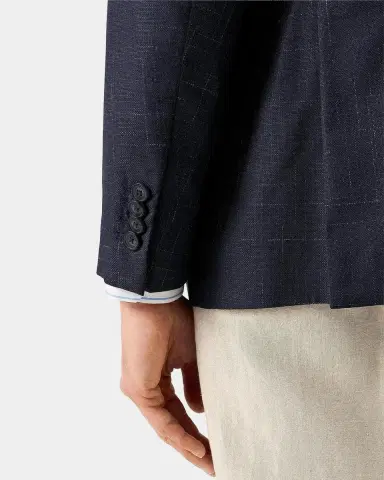 Eton Brushed-Plaid Wool-Silk Jacket | Thumbnail 8 Eton Brushed-Plaid Wool-Silk Jacket | Thumbnail 8