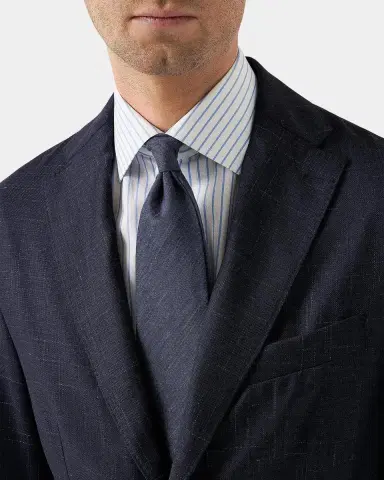 Eton Brushed-Plaid Wool-Silk Jacket | Thumbnail 9 Eton Brushed-Plaid Wool-Silk Jacket | Thumbnail 9