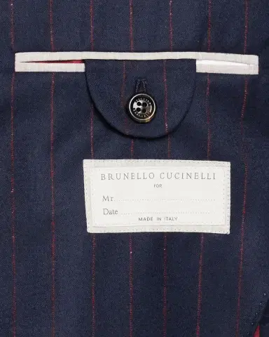 Brunello Cucinelli Men's Wool Chalk Stripe Two-Piece Suit | Thumbnail 7