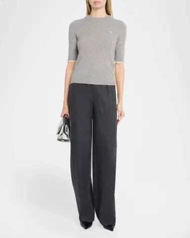 Maria McManus Cashmere-Cotton Rib-Knit Baby T-Shirt | Thumbnail 2