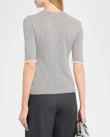 Maria McManus Cashmere-Cotton Rib-Knit Baby T-Shirt | Thumbnail 3