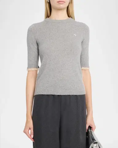 Maria McManus Cashmere-Cotton Rib-Knit Baby T-Shirt | Thumbnail 4