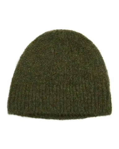 Dries Van Noten Men's Moss Wool Ribbed Beanie Hat | Thumbnail 2 Dries Van Noten Men's Moss Wool Ribbed Beanie Hat | Thumbnail 2