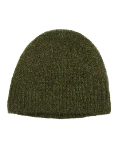 Dries Van Noten Men's Moss Wool Ribbed Beanie Hat | Thumbnail 1 Dries Van Noten Men's Moss Wool Ribbed Beanie Hat | Thumbnail 1