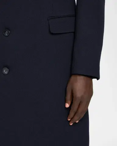 Emporio Armani Men's Single-Breasted Wool Twill Top Coat | Thumbnail 5 Emporio Armani Men's Single-Breasted Wool Twill Top Coat | Thumbnail 5