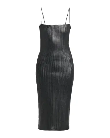 Tom Ford Fluted Leather Sleeveless Midi Dress | Thumbnail 1