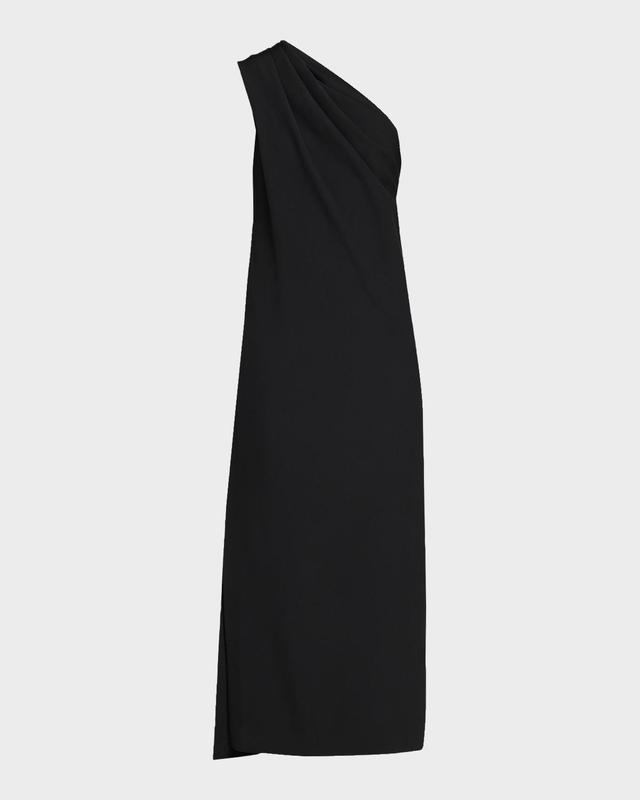 PRABAL GURUNG One-Shoulder Draped Column Dress