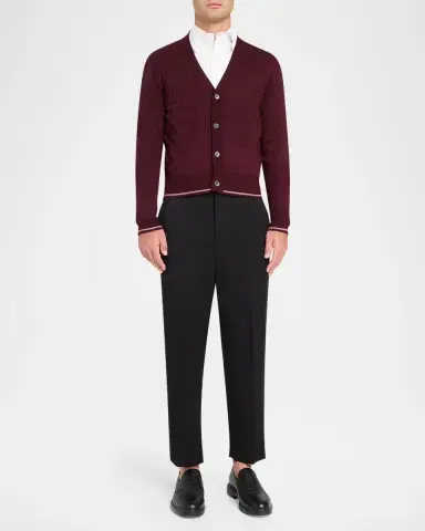 Thom Browne RWB Striped Merino Wool Cardigan | Thumbnail 2