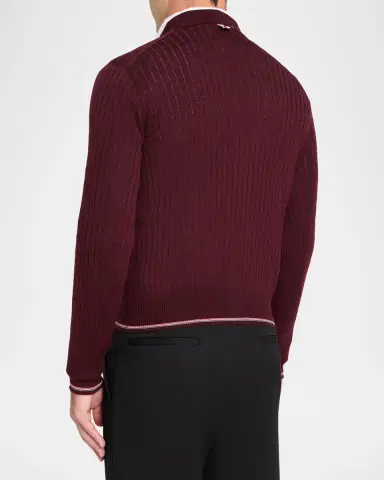 Thom Browne RWB Striped Merino Wool Cardigan | Thumbnail 3