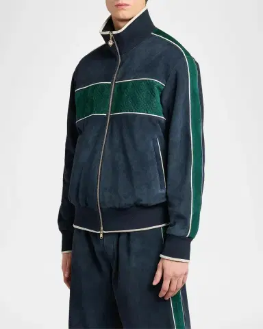 Casablanca Striped Suede Track Jacket | Thumbnail 4 Casablanca Striped Suede Track Jacket | Thumbnail 4