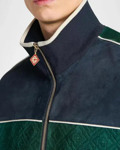 Casablanca Striped Suede Track Jacket | Thumbnail 5 Casablanca Striped Suede Track Jacket | Thumbnail 5