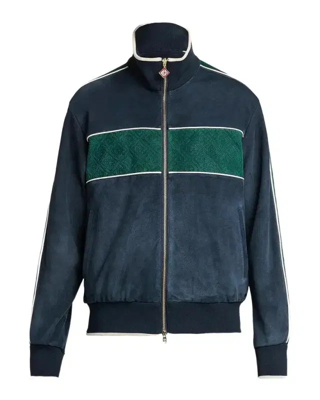 Casablanca Striped Suede Track Jacket