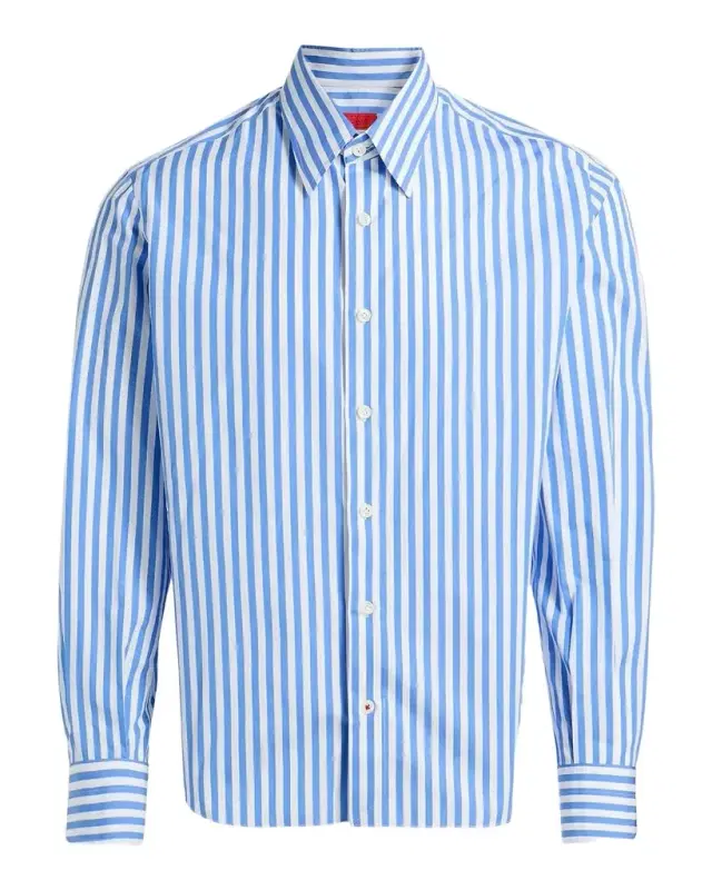 Isaia Bengal Stripe Cotton Shirt