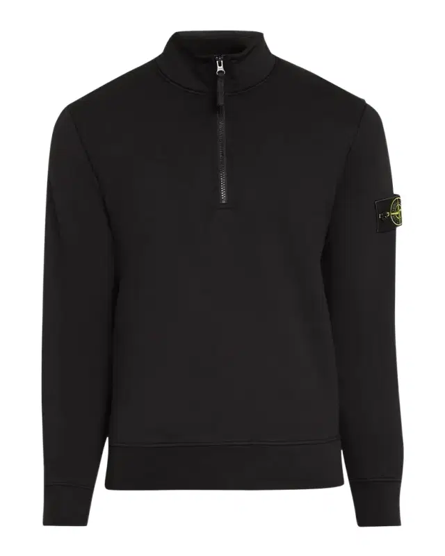 Stone Island Felpa Cotton Quarter-Zip Jacket
