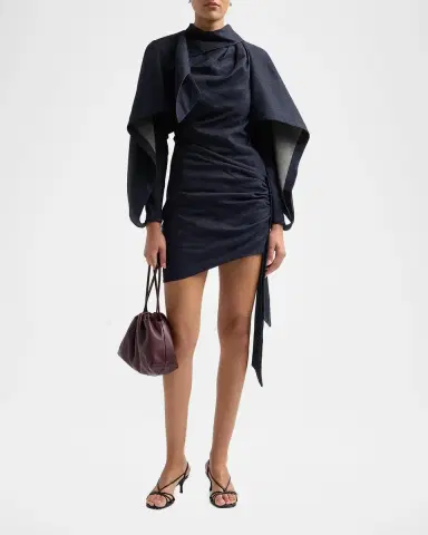 Zimmermann Valiant Draped Denim Mini Dress | Thumbnail 2