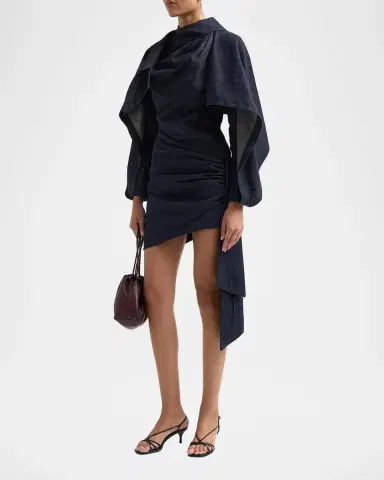 Zimmermann Valiant Draped Denim Mini Dress | Thumbnail 5