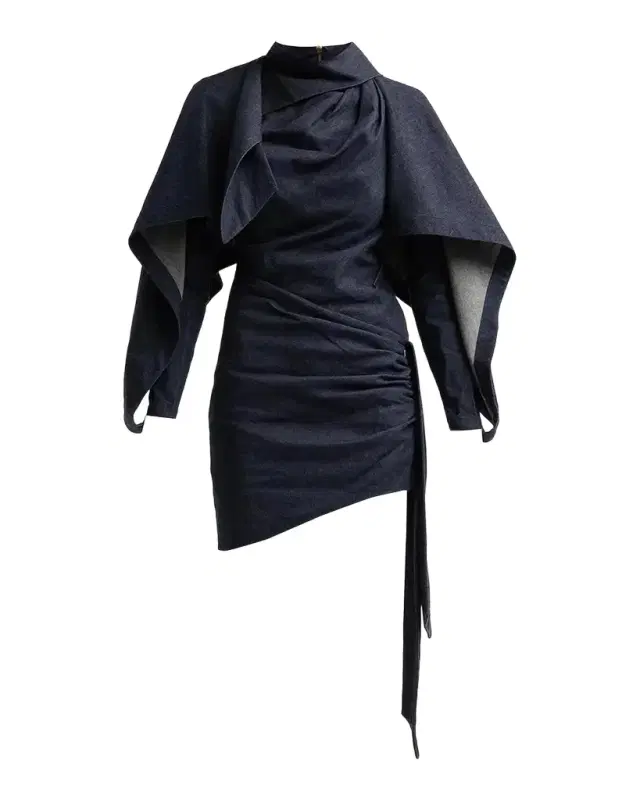 Zimmermann Valiant Draped Denim Mini Dress