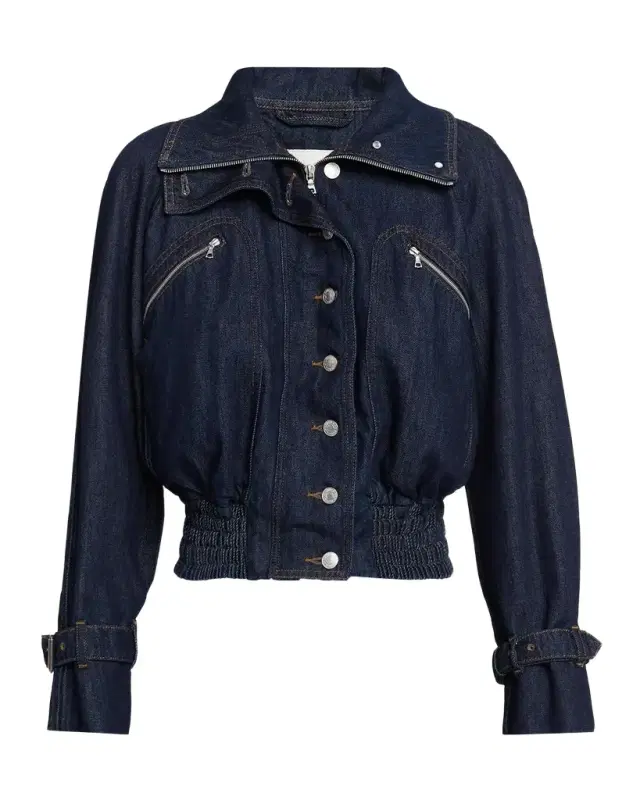 Dries Van Noten Vida Denim Aviator Jacket