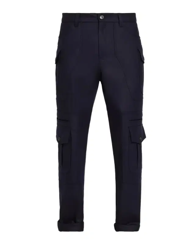 Brunello Cucinelli Men's Flannel Tapered Cargo Pants