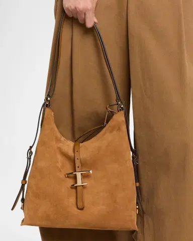 Tod's T Timeless Suede Shoulder Bag | Thumbnail 2 Tod's T Timeless Suede Shoulder Bag | Thumbnail 2